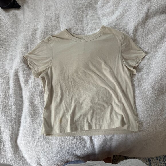 Lululemon Classic-Fit Cotton-Blend T-Shirt - Bone - Picture 3 of 4